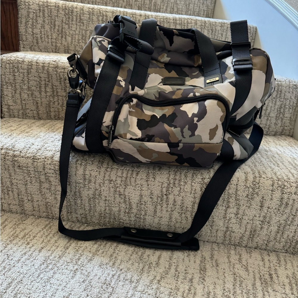 Camo Tumi duffel travel bag